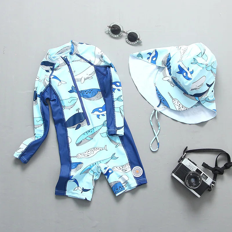 Multi Style Choice Swimsuit Kids UPF50 Children's Swimwear and Swimming Trunks Baby Boy Bathing Suit UV Protection Infant Toddler Boy's Beach Wear