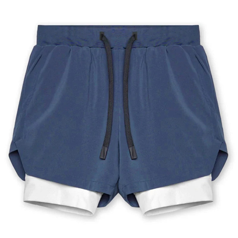 Men’s 2-in-1 Quick-Dry Gym Shorts for Active Training