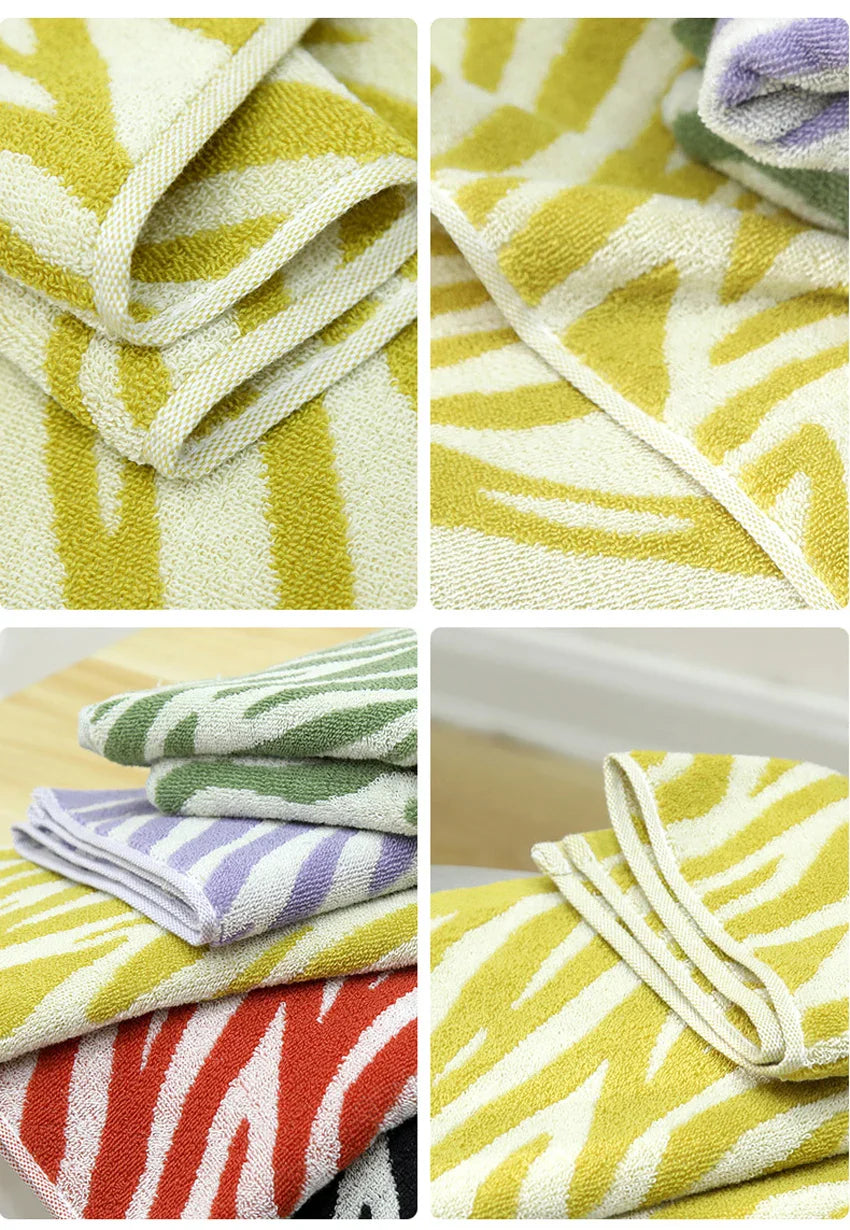 Striped Tiger Pattern Hand Towel Cotton Soft Skin-friendly Face Towel Quick-drying Absorbent Towel For Home Bathroom 29*13in