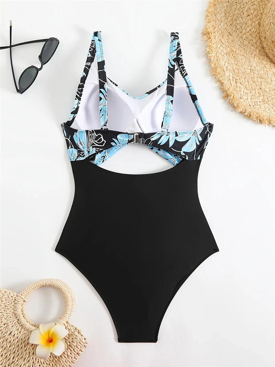 Strappy One Piece Swimsuit Women Push Up Cross Swimwear Female Padded Bathing Swimming Suit Hollow Beachwear Summer