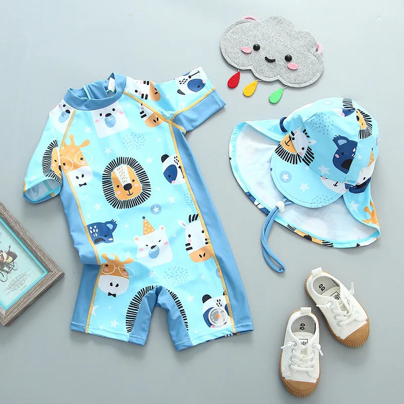 Top Quality Boy Swimsuit UPF50 UV Protection Summer Baby Toddler Swimwear Children's Bathing Suit Beach Pool Surf Swimming Wear