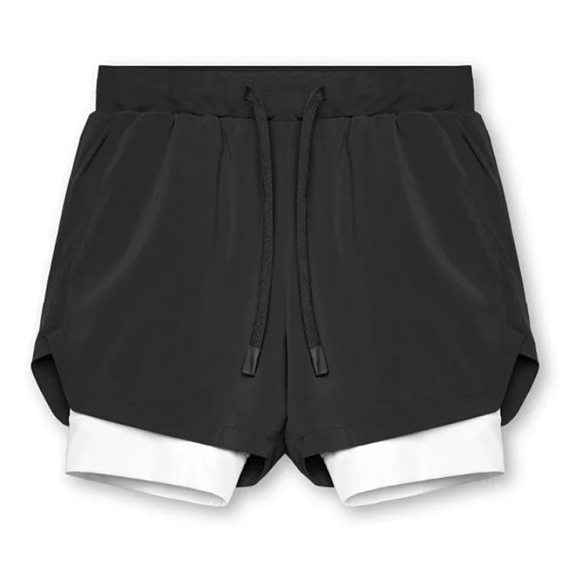 Men’s 2-in-1 Quick-Dry Gym Shorts for Active Training
