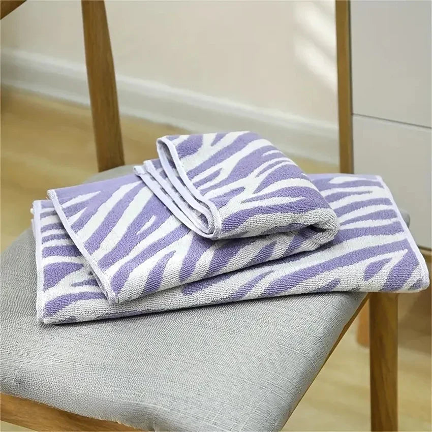 Striped Tiger Pattern Hand Towel Cotton Soft Skin-friendly Face Towel Quick-drying Absorbent Towel For Home Bathroom 29*13in
