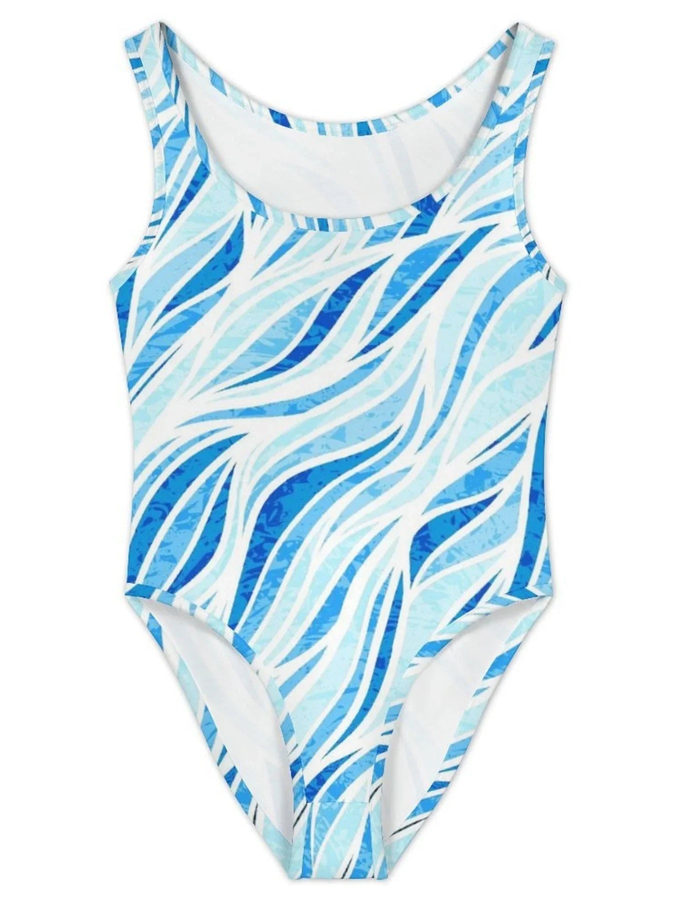 Women's Art Abstract Print Beach Vacation Style One-Piece Swimsuit Sporty European and American Style Regular Size