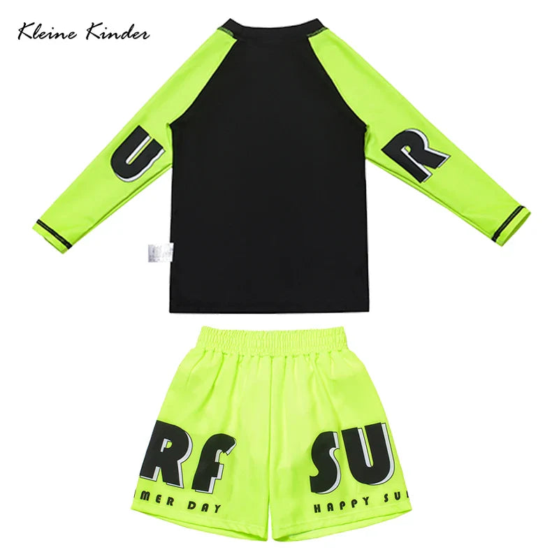 Boys Swimwear Anti UV Kids Swimsuit for Boys Long Sleeve Dinosaur Children Swimming Bathing Suit Rash Guard Summer Beach Clothes