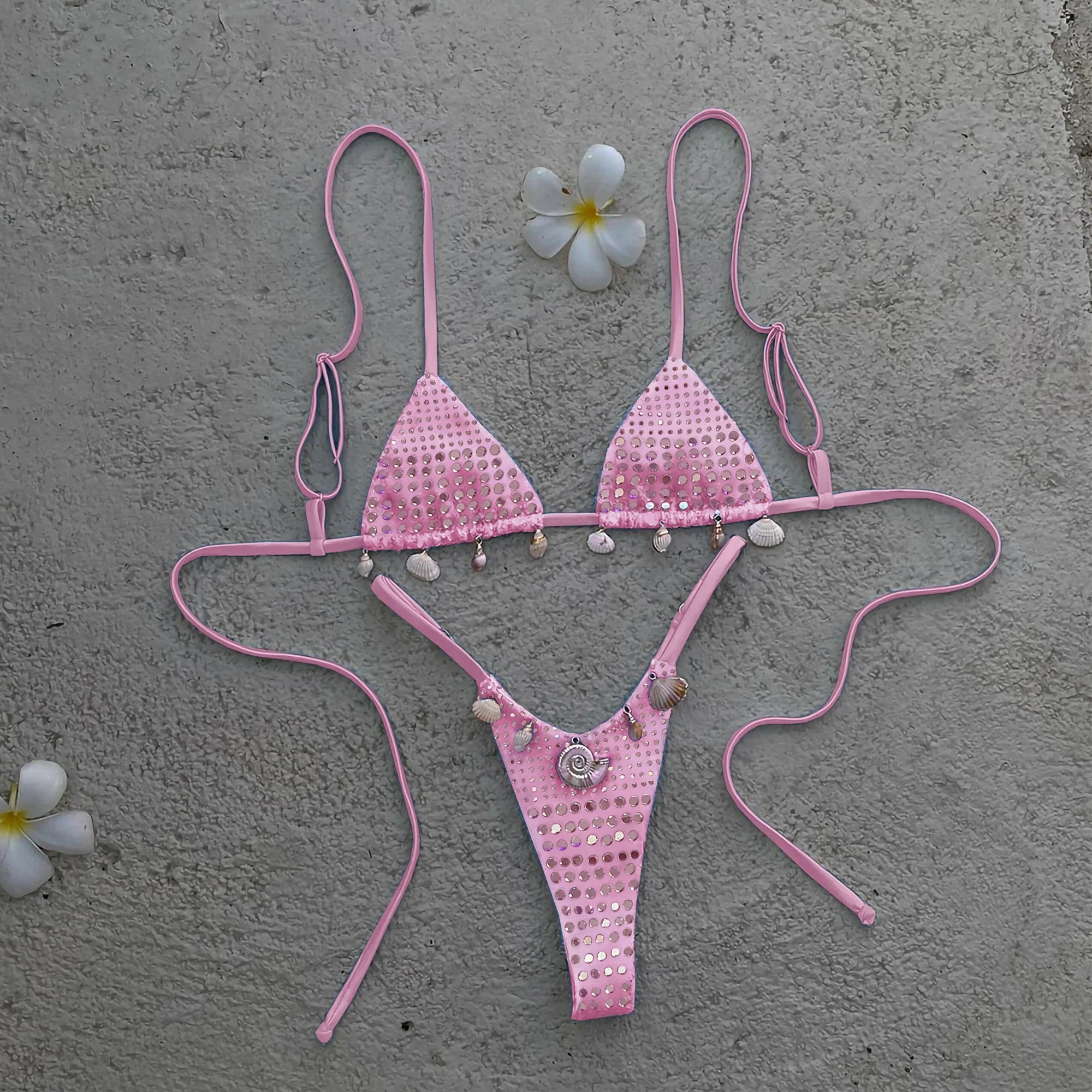 Solid Rhinestone One Piece Swimsuit Women Bodysuit Crystal Monokini Swimwear Bandage Swimsuit High Leg Bathing Suit