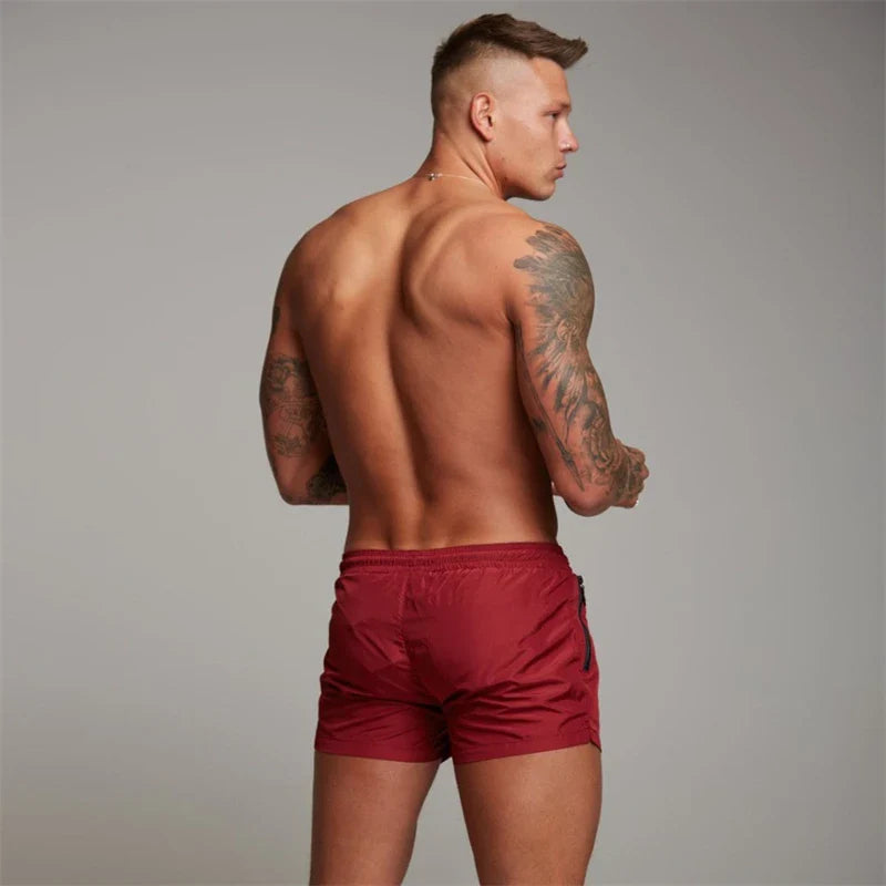 Men's Quick Dry Swim Trunks with Zipper Pockets | Summer Beach Shorts