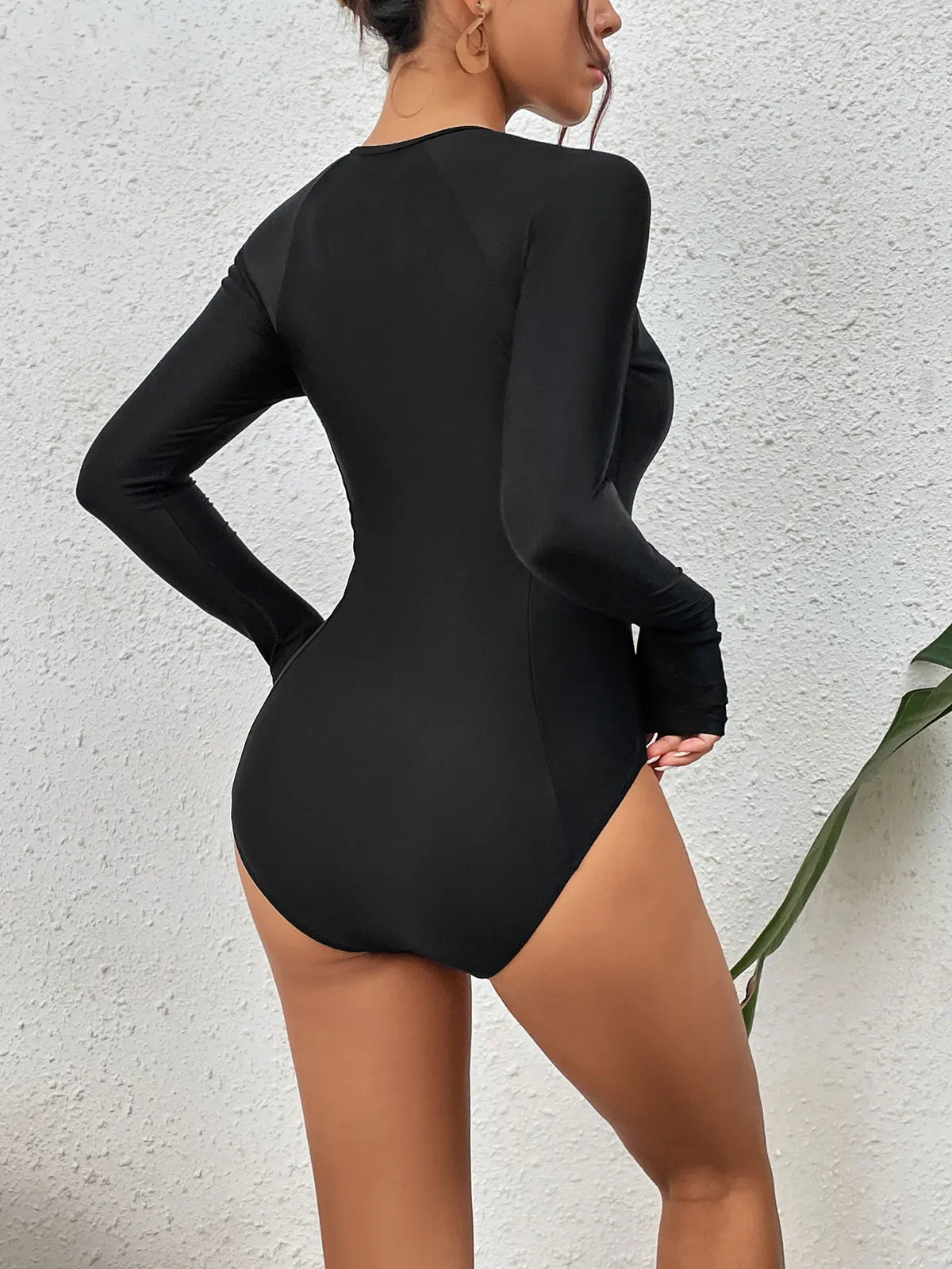 Coloured Flowers Long Sleeves Swimwear Women Surfing Swimsuits