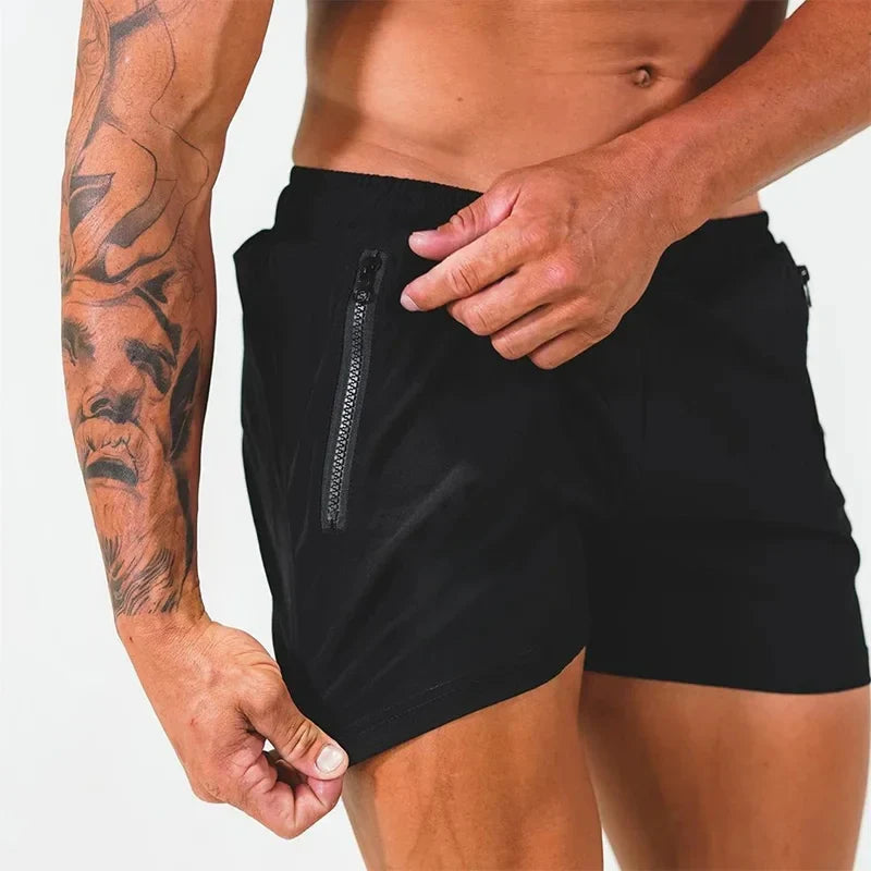 Men's Quick Dry Swim Trunks with Zipper Pockets | Summer Beach Shorts