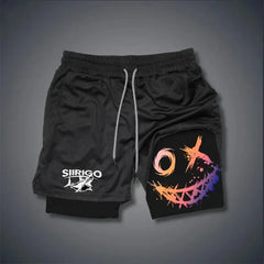 Men's Smiling Face Fitness Shorts | Quick-Dry Outdoor Sportswear