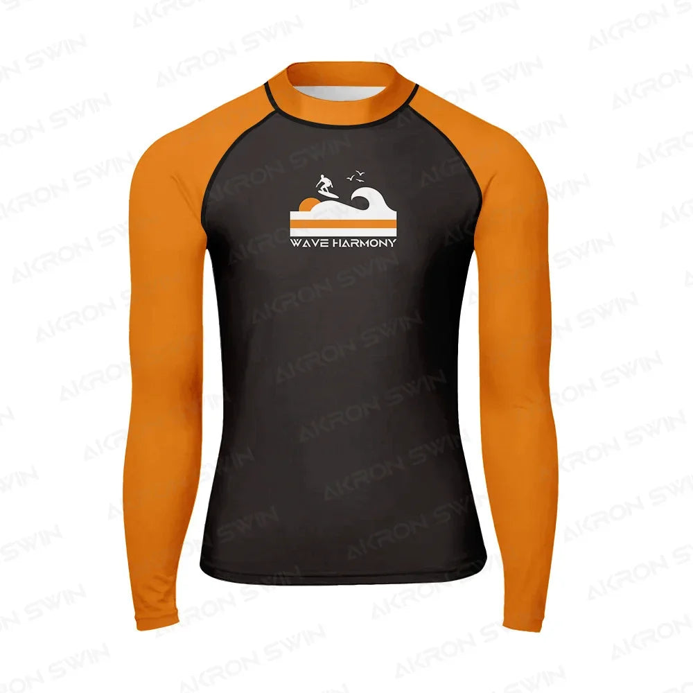 Surfing Rash Guard Swimwear Men's Long Sleeve UV Protection Diving Wear Summer Water Sports Swimming Rash guard Surfing T-shirts