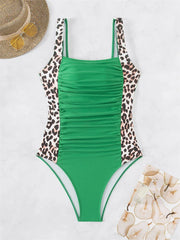 One Piece Swimsuit Women Solid V Neck Sling Bodysuit Monokini Swimwear Summer Backless Beach Bathing Suit Female