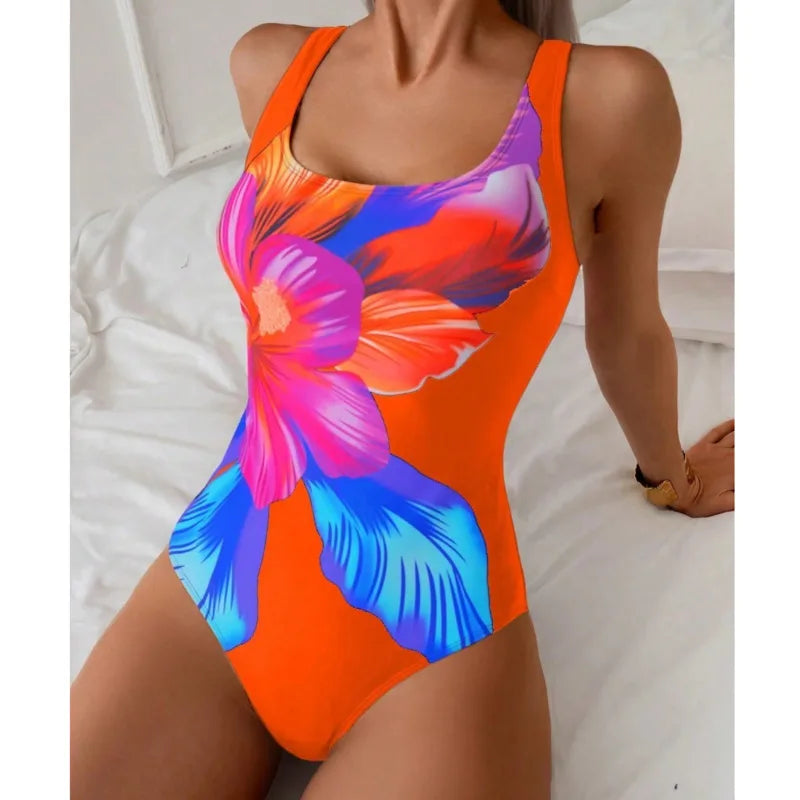 One Piece Large Swimsuits Closed Swimwear With Breast Pad Body Bathing Suits For Pool Beachwear Women's Swimming Suit