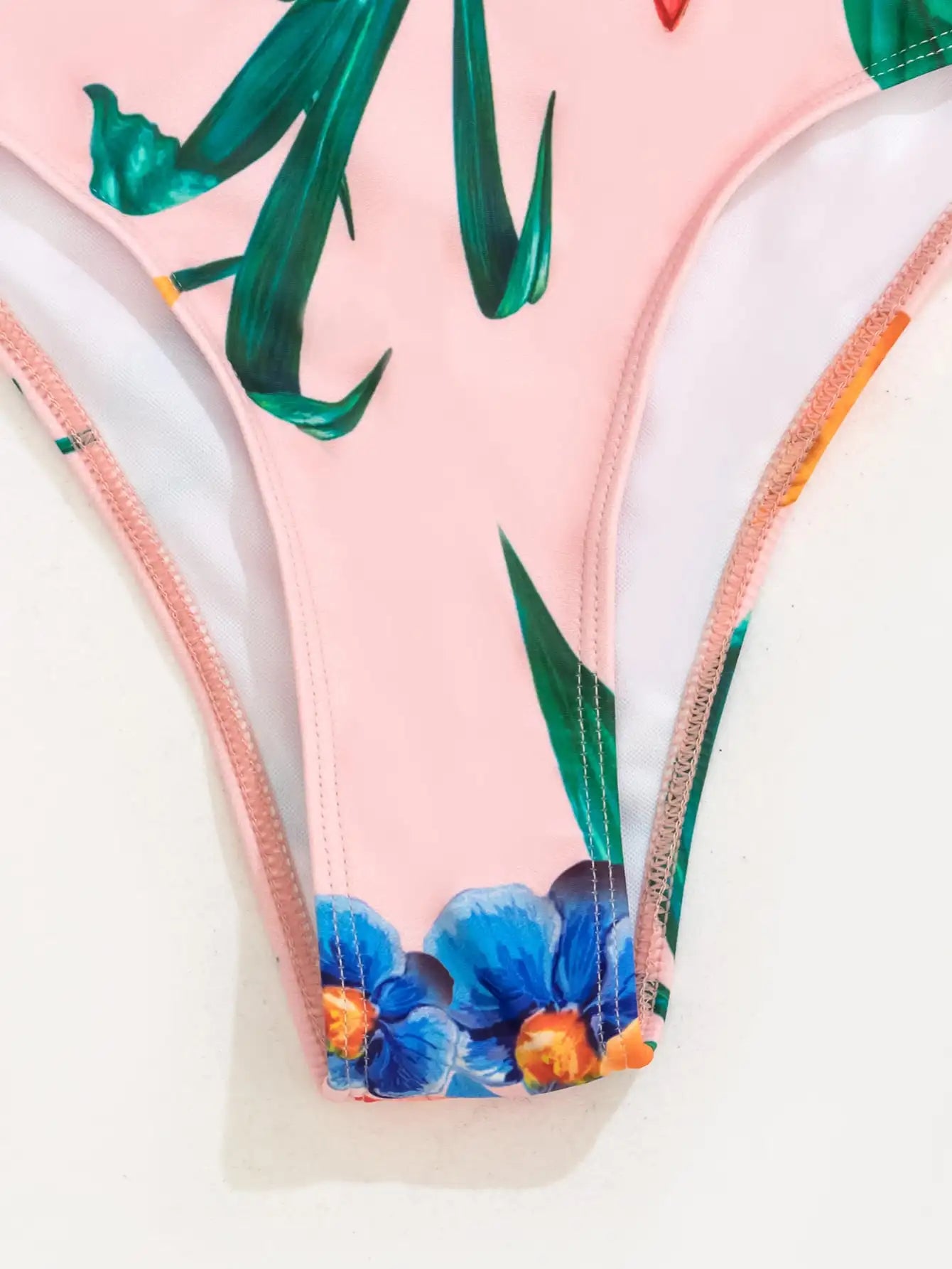 3 Pieces Floral Print Knot Front Bikinis Women Ruffle Swimwear Female High Waist Swimsuit With Beach Skirt Bathing Suit