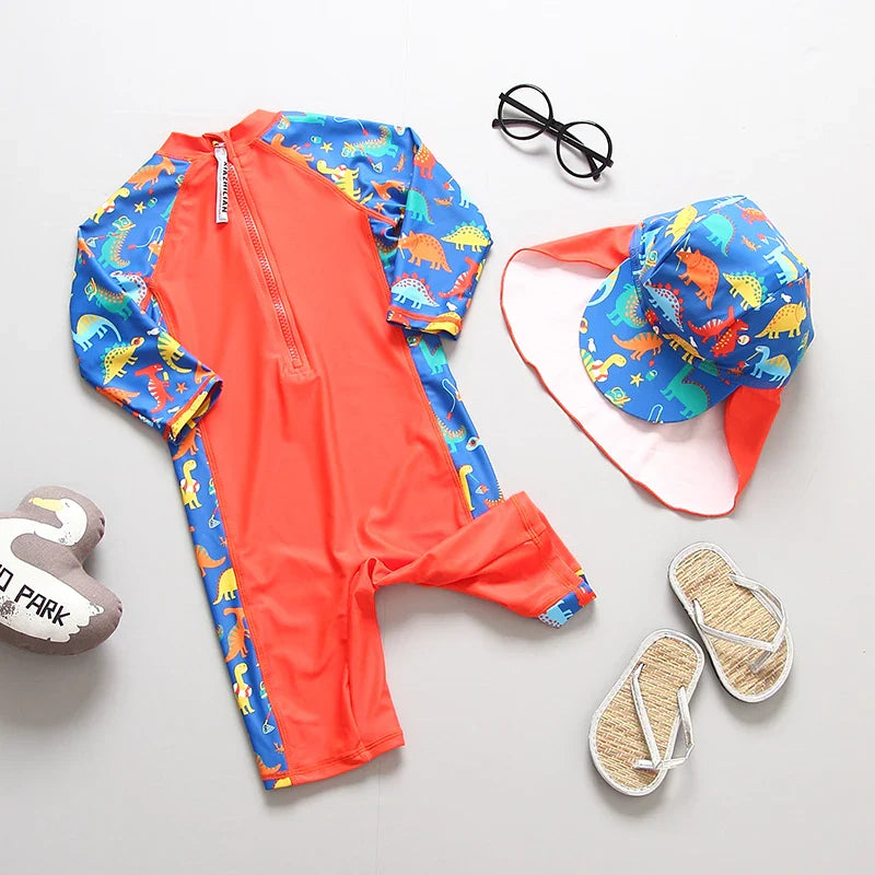 Multi Style Choice Swimsuit Kids UPF50 Children's Swimwear and Swimming Trunks Baby Boy Bathing Suit UV Protection Infant Toddler Boy's Beach Wear