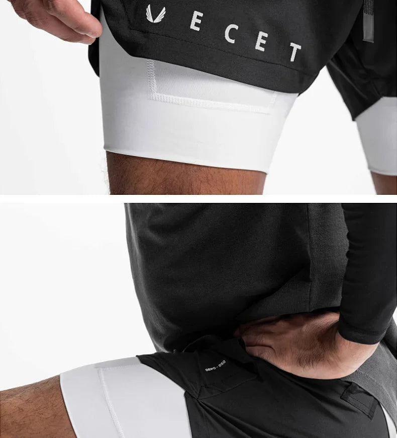 Men’s 2-in-1 Quick-Dry Gym Shorts for Active Training