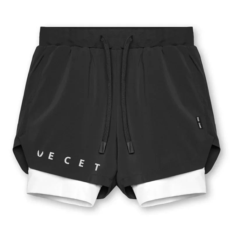 Men’s 2-in-1 Quick-Dry Gym Shorts for Active Training