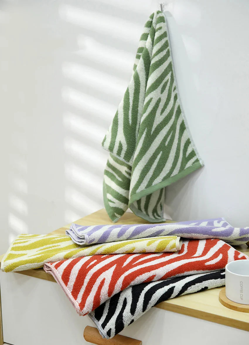 Striped Tiger Pattern Hand Towel Cotton Soft Skin-friendly Face Towel Quick-drying Absorbent Towel For Home Bathroom 29*13in