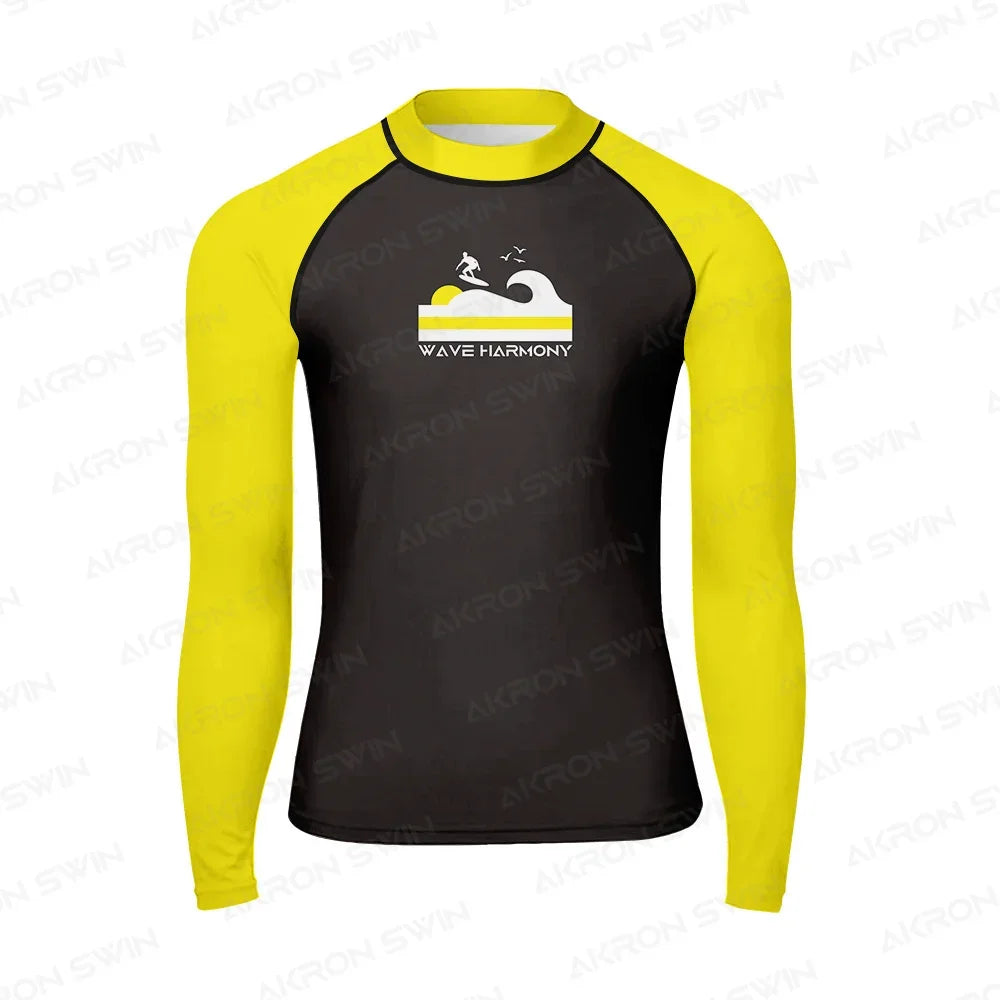 Surfing Rash Guard Swimwear Men's Long Sleeve UV Protection Diving Wear Summer Water Sports Swimming Rash guard Surfing T-shirts