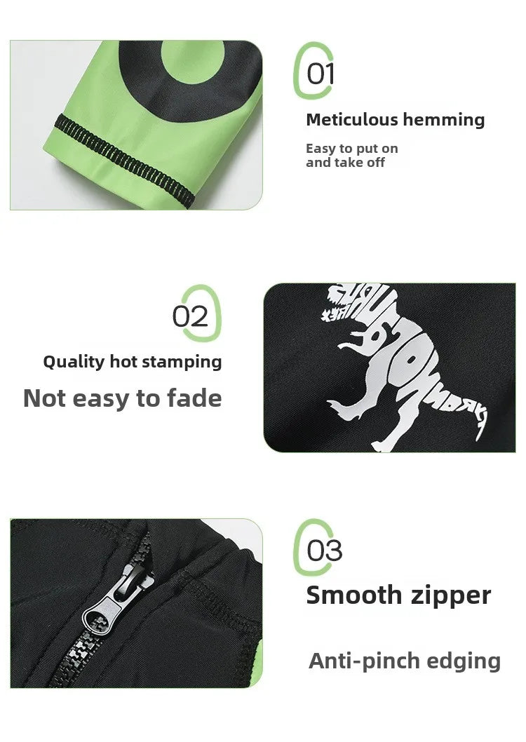 Kid's Split Swimsuit Boys Cartoon Sunscreen Boys Quick-drying Baby Swimming Suit Teenage Children's Swimwear with Cap