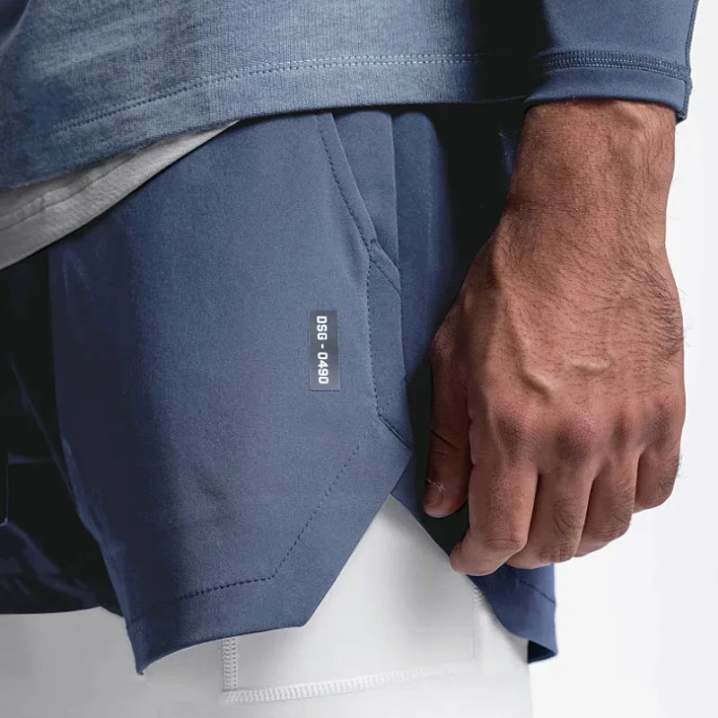 Men’s 2-in-1 Quick-Dry Gym Shorts for Active Training