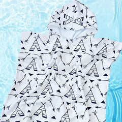 Beach Towel for Boys Girls Hooded Bath Towel Wrap Toddler Pool Towel with Hood Microfiber Absorbent Sweat-absorbent Swim Robe