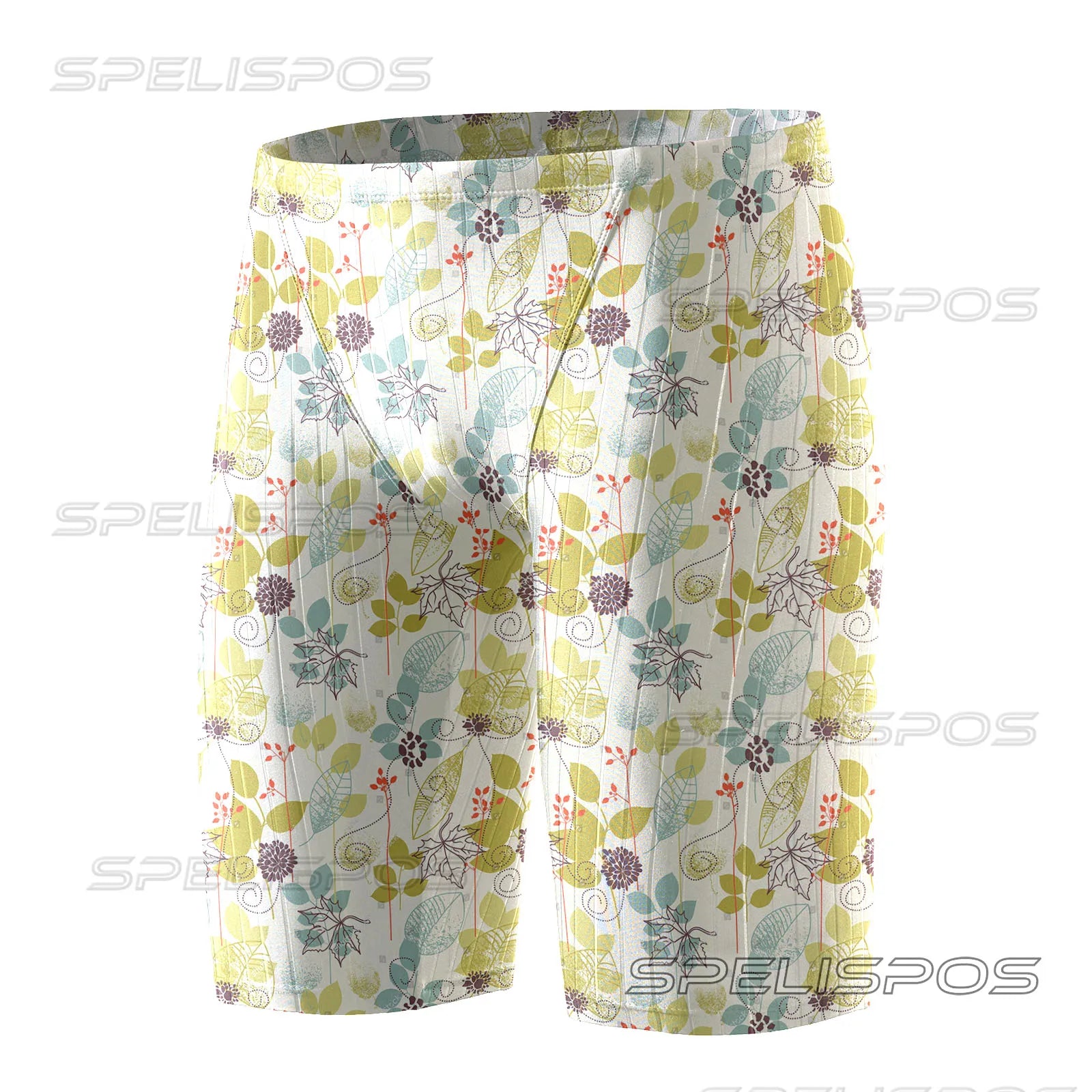 SPELISPOS Men Swimming Trunks Professional Swim Surf Trunks Summer Beach Protection Gym Tights Shorts Quick Dry Printed Plus