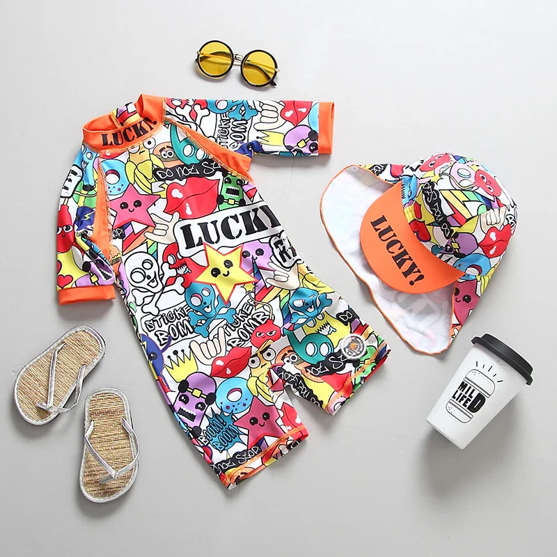 Top Quality Boy Swimsuit UPF50 UV Protection Summer Baby Toddler Swimwear Children's Bathing Suit Beach Pool Surf Swimming Wear