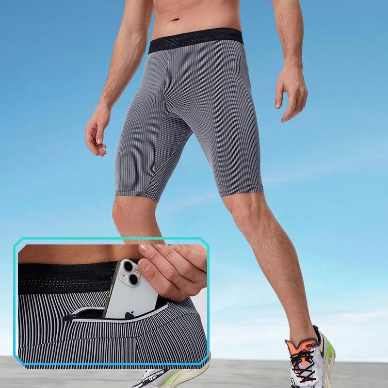 Men's Outdoor Running Compression Shorts | Quick Dry Fitness Tights