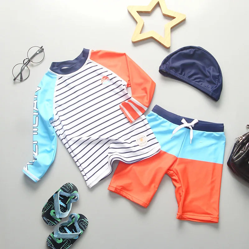 Top Quality Boy Swimsuit UPF50 UV Protection Summer Baby Toddler Swimwear Children's Bathing Suit Beach Pool Surf Swimming Wear