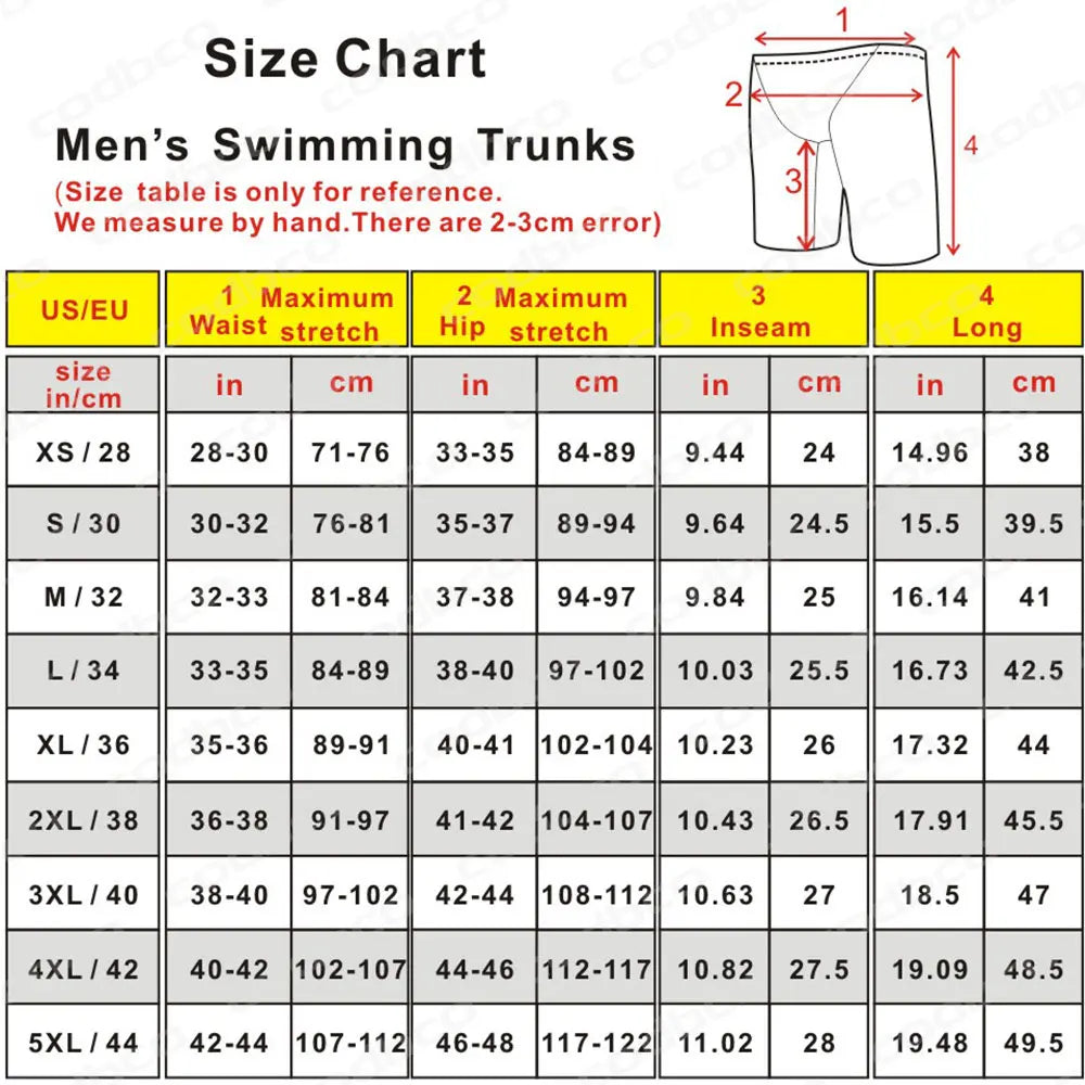 Summer Men's Swim Jammer Athletic Training Swimsuit Shorts Beach Swimming Trunks Swimwear Jammers Tights Diving Surf Shorts