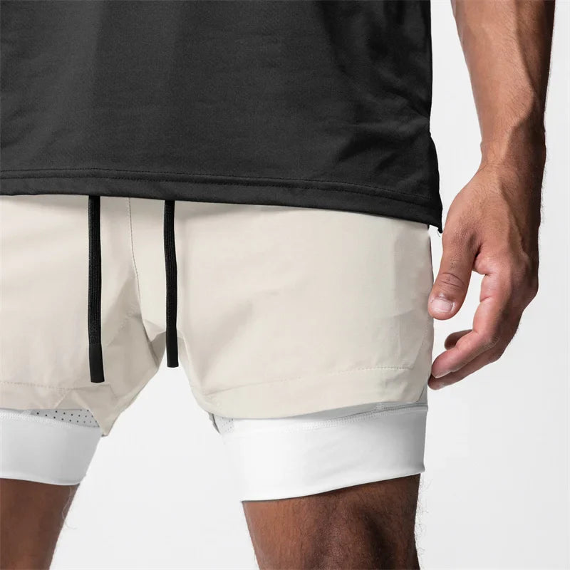 Men's 2-in-1 Quick Dry Beach & Running Shorts | Comfort & Style