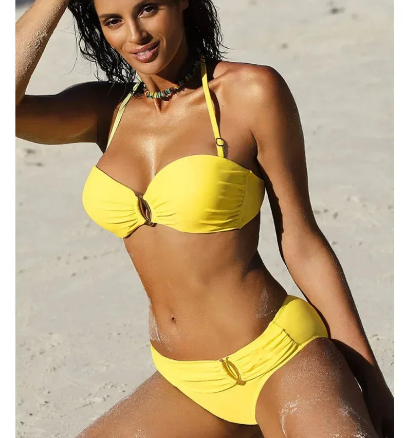 Women Bikini Set Push Up Female Swimsuit Swimwear Swim Separate Two Piece Brazilian Bathing Suit  XXL