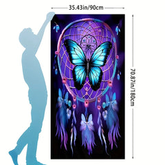 Butterfly Beach Towel, Super Soft Absorbent Bath Towel, Extra Large Travel Towel for Sports Pool Swimming Pool Bathroom Camping