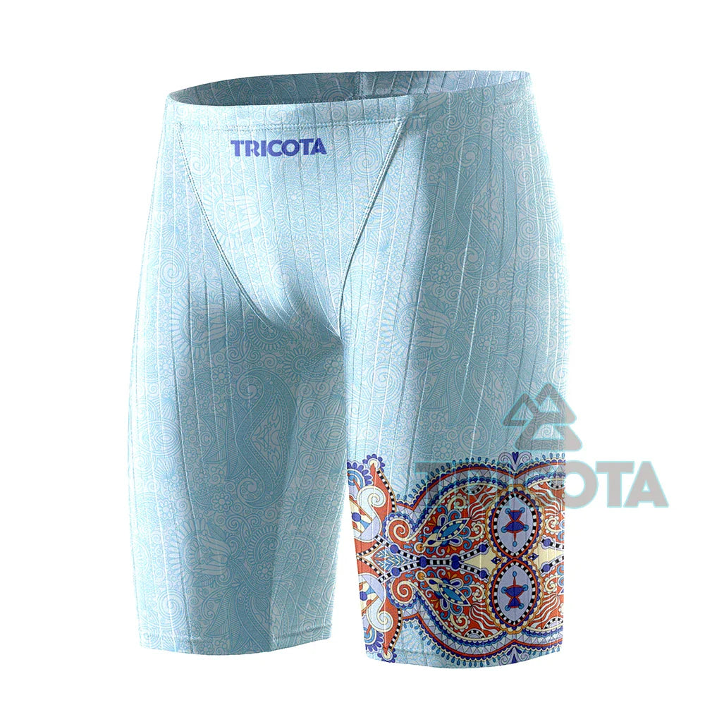 Surfing Shorts Men Swim Pants Jammers Athletic Competition Training Swimsuit Durable Chlorine Resistant Endurance Beach Trunks