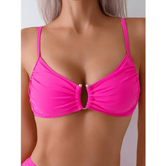Bikinis Solid Swimsuits Women Swimwear Push Up Female Beach Swimming Wear Bathing Suit Brazilian Bikini Set Pool Bather