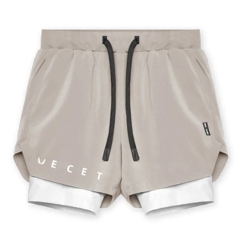 Men’s 2-in-1 Quick-Dry Gym Shorts for Active Training