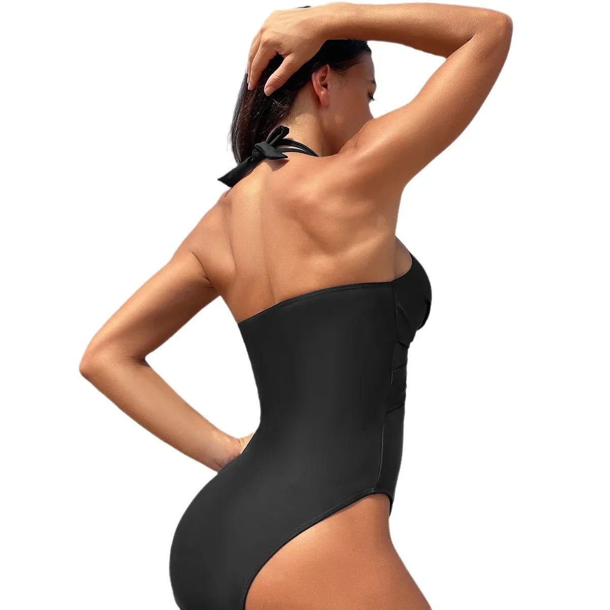One Piece Swimsuit Swimwear Push Up Women Mesh Patchwork Bathing Suit Beachwear Swimming Suit Bathers