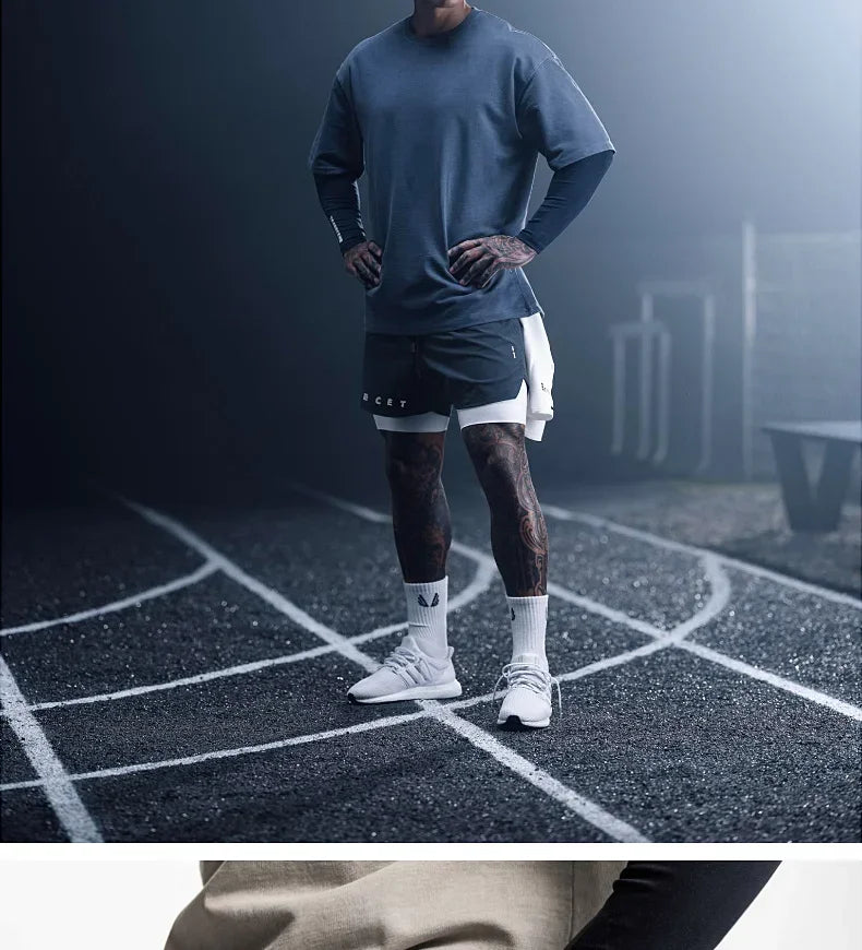 Men’s 2-in-1 Quick-Dry Gym Shorts for Active Training