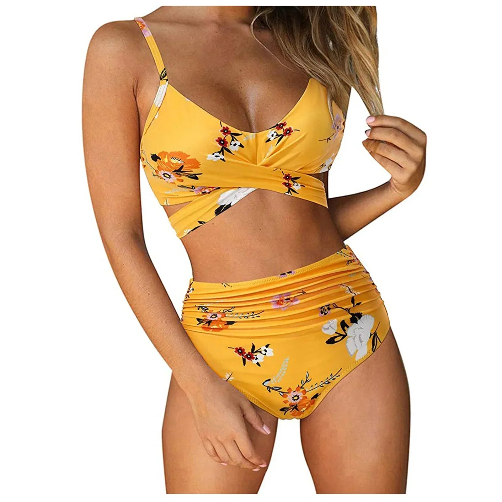 Push Up Bikinis Women's Solid Color Swimwear Female Swimsuit Swimming Bathing Suits Bikini Set Beachwear Bather