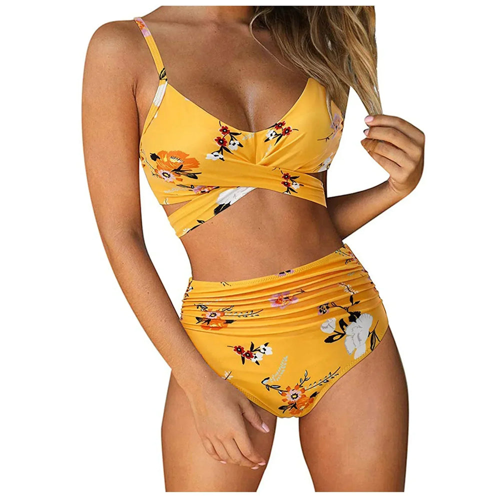 Push Up Bikinis Women's Solid Color Swimwear Female Swimsuit Swimming Bathing Suits Bikini Set Beachwear Bather