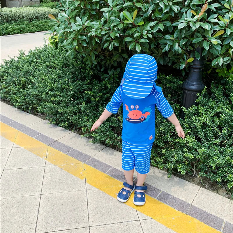 Multi Style Choice Swimsuit Kids UPF50 Children's Swimwear and Swimming Trunks Baby Boy Bathing Suit UV Protection Infant Toddler Boy's Beach Wear
