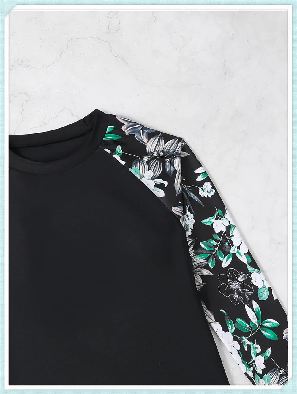 Long Sleeve Rash guard Swimsuit Women Tropical Printed Swimwear Two Pieces Diving Clothes Bathing Suit Surfing Beachwear
