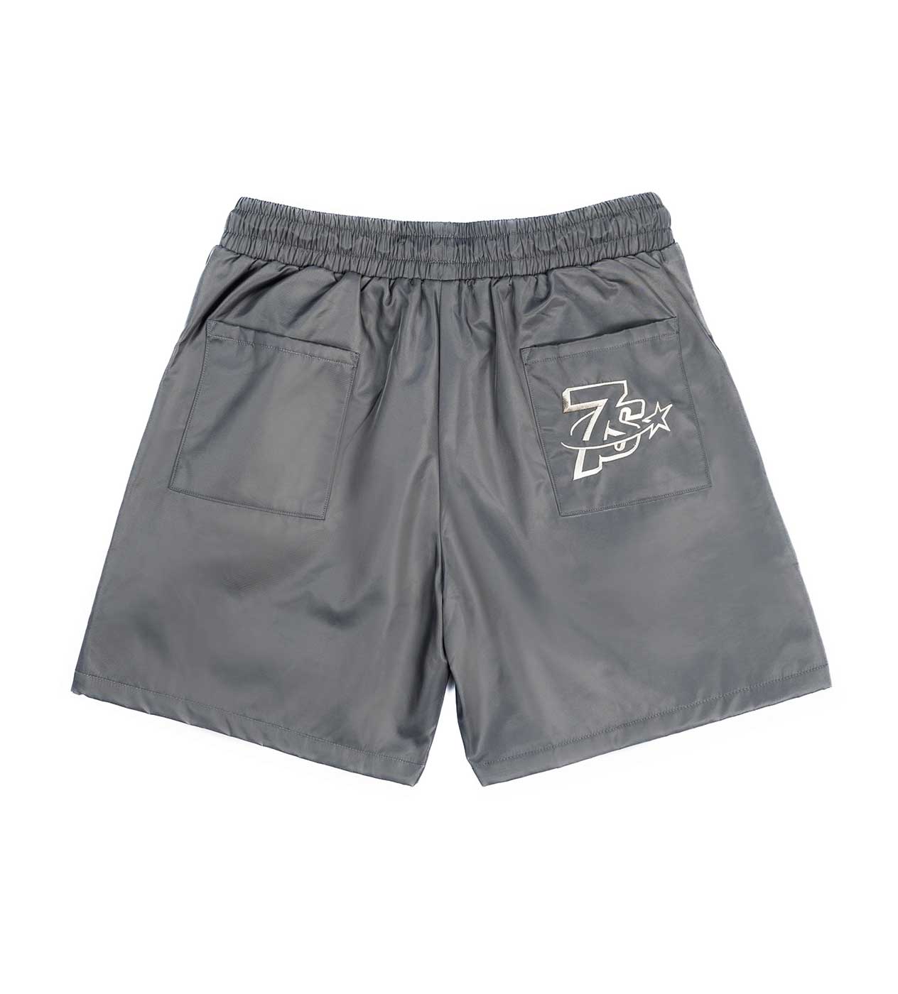 Triple Sevens Nylon Button Shorts Grey