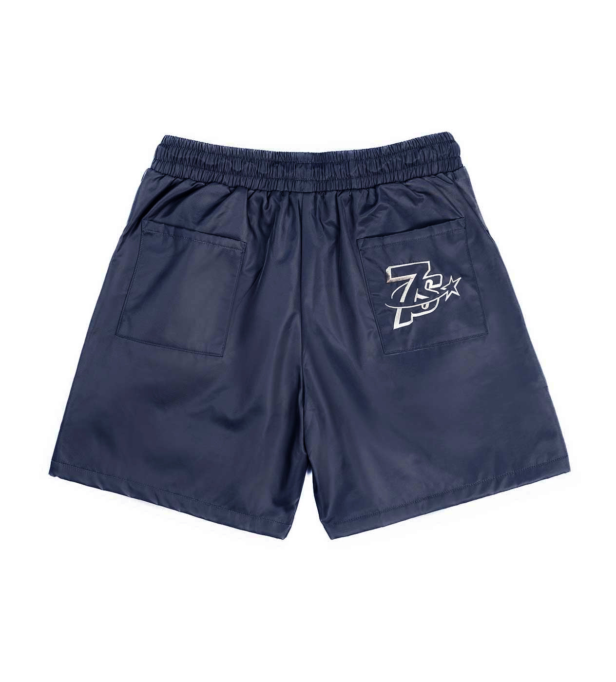 Triple Sevens Nylon Button Shorts Navy