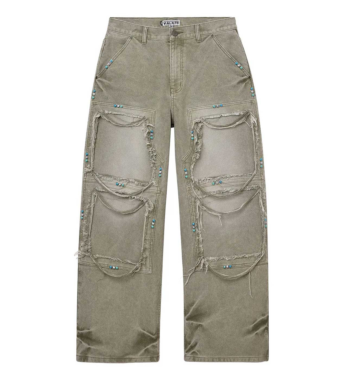 Vale Forever Gem Painter Pants — Sage